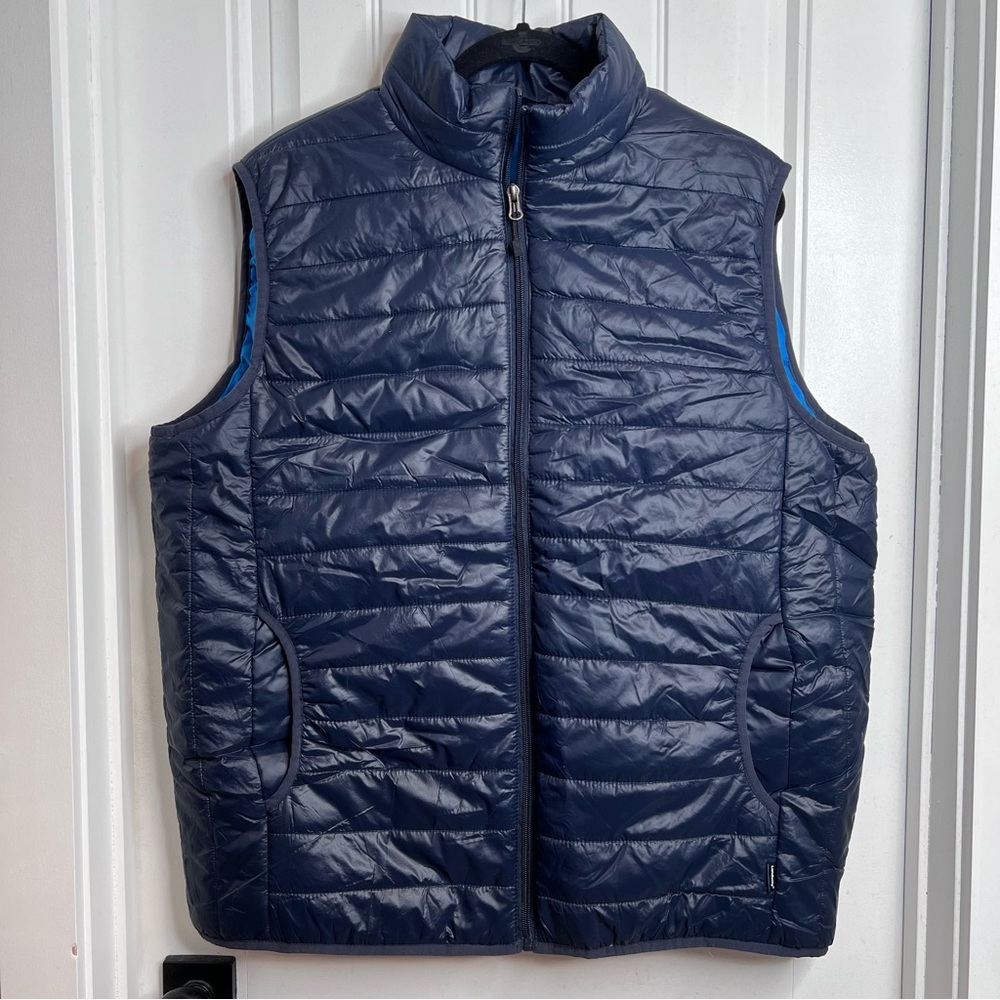 Landway Men's Navy & Bright‎ Blue Interior Puffer Vest. Size 2XL.